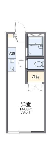 レオパレスリバーサイド染地 間取り図