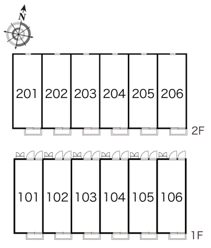 レオパレス三和Ⅱ 間取配置図