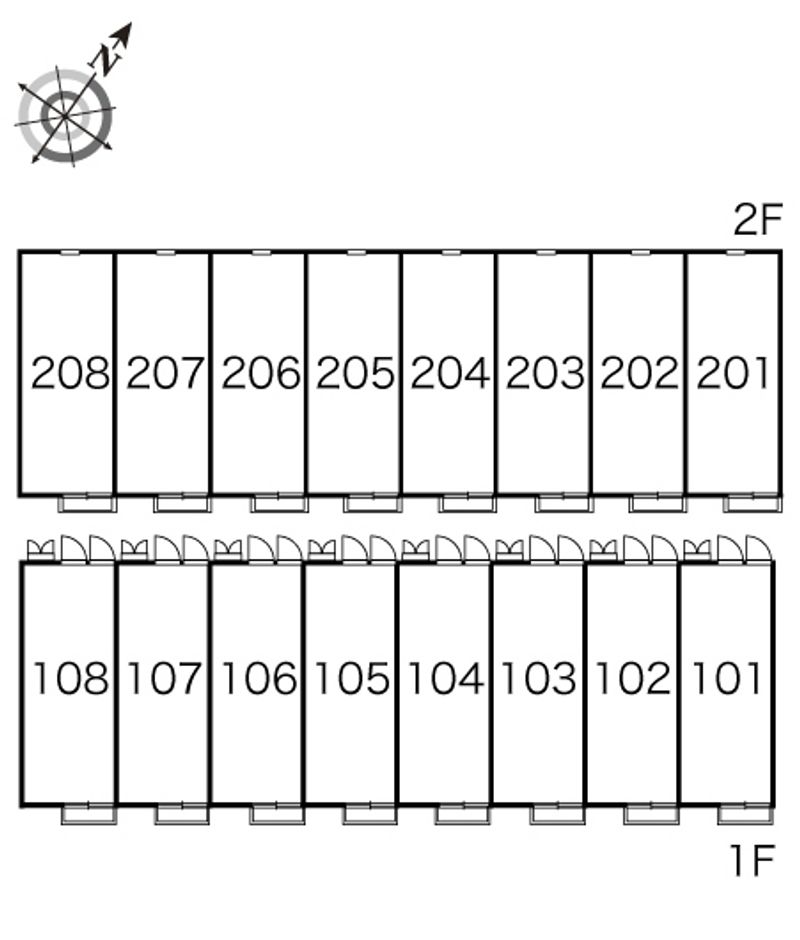 レオパレスエピナールⅡ 間取配置図
