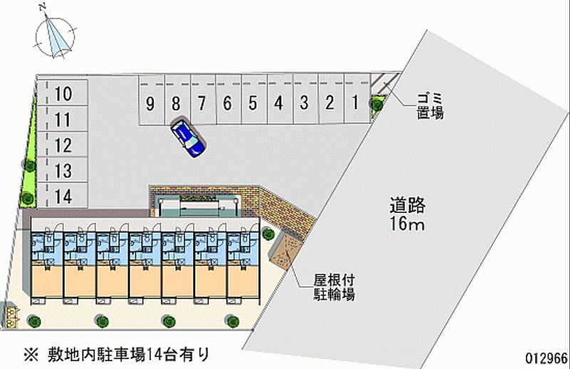 レオパレスカモミール 月極駐車場