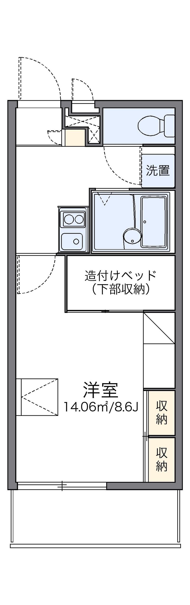 レオパレスシード上堂Ⅱ 間取図