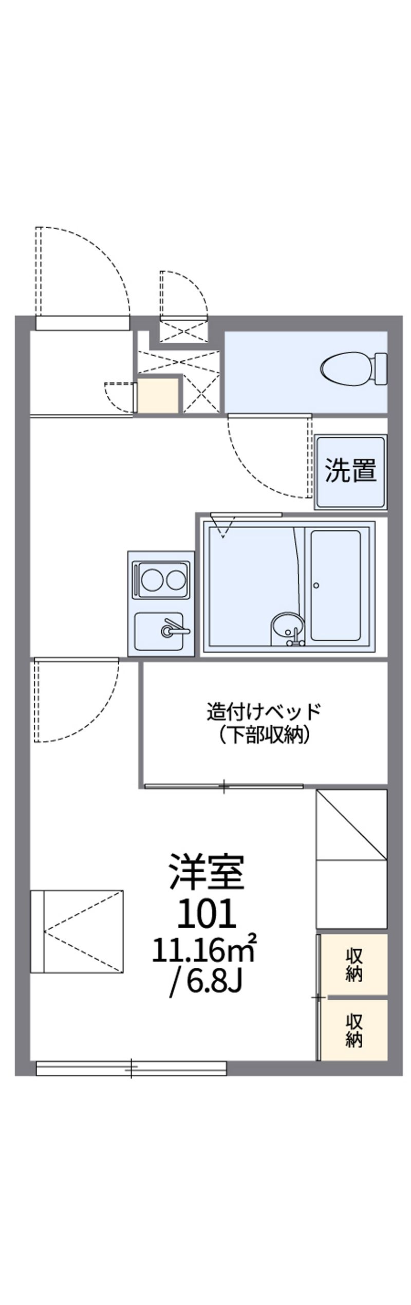 レオパレスアジェル岩倉南Ⅱ 間取図