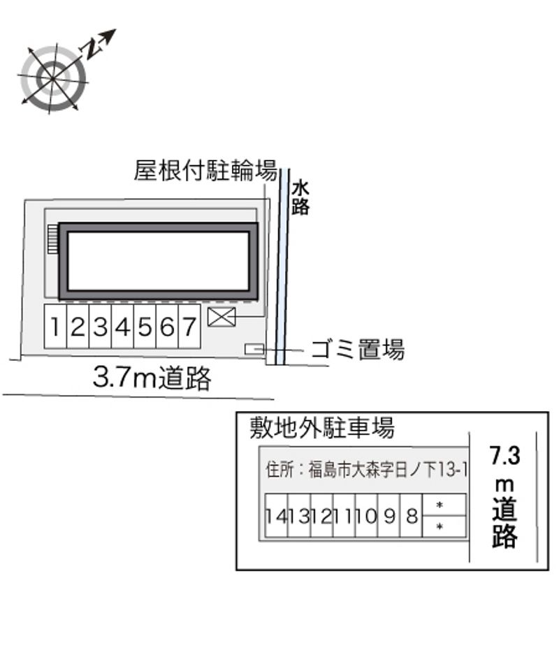 レオパレスＭｉｎａＦｕｋｕ 配置図
