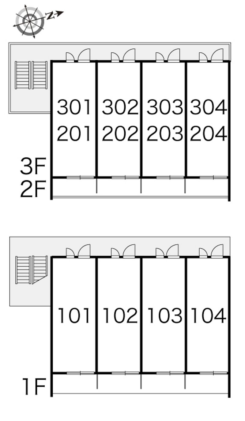 レオパレスエクシード 間取配置図
