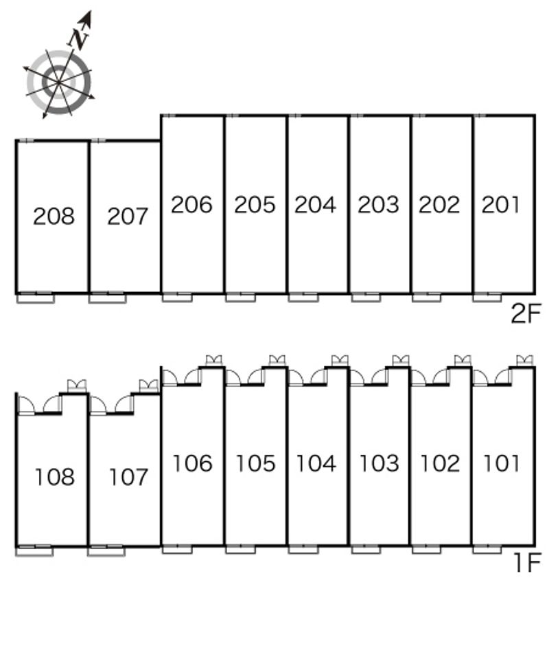 レオパレスヤマキ 間取り配置図