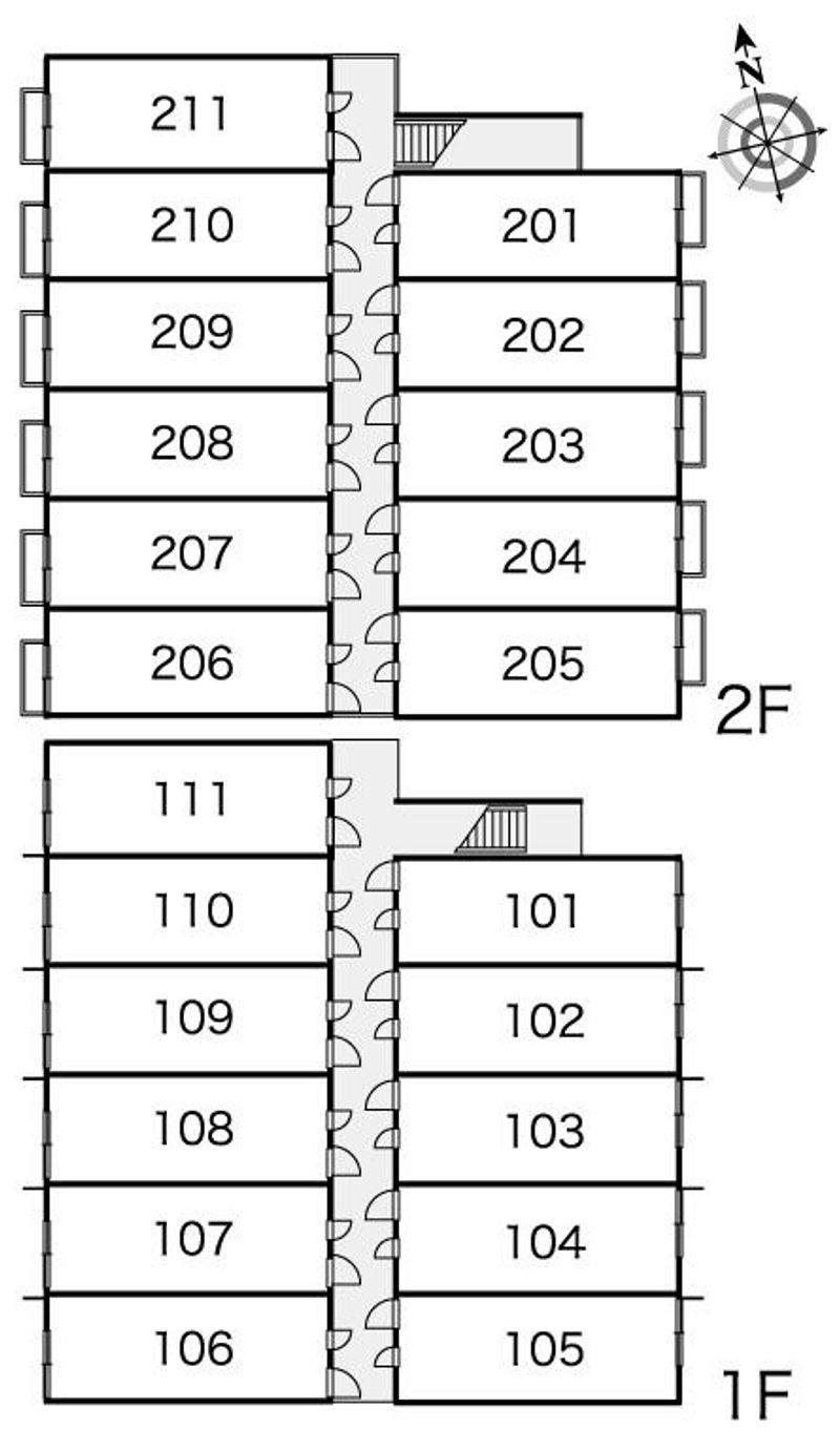 レオパレス虹の架け橋 間取配置図