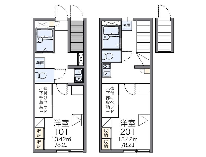 レオパレス花 間取図