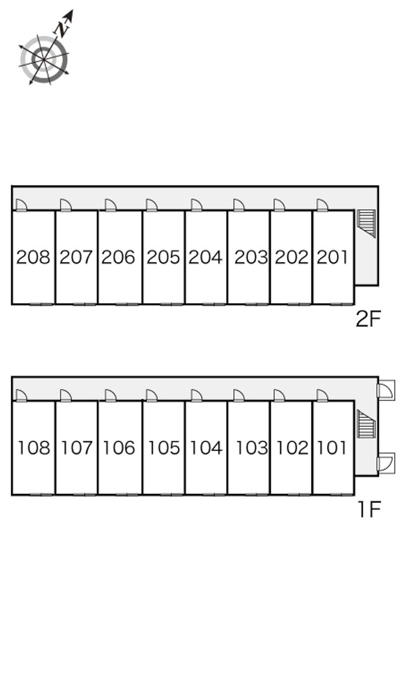 レオパレスＪＵＲＩ１１５ 間取り配置図