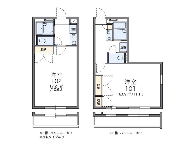 レオパレス柏原Ⅲ 間取図