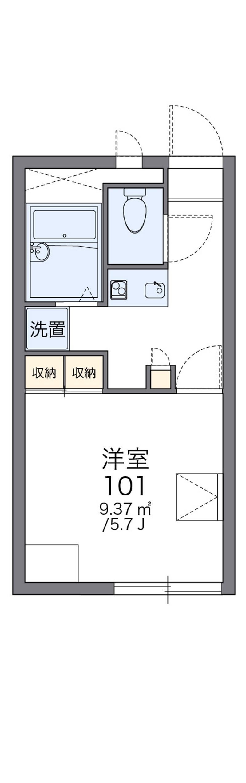 レオパレススギノ 間取図
