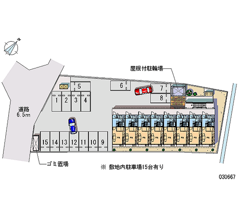 レオパレスジョイフルコーポ 月極駐車場