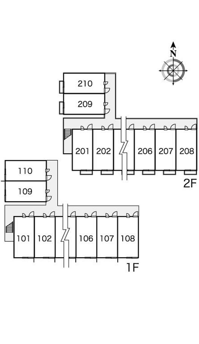 レオパレスシード上堂Ⅰ 間取配置図