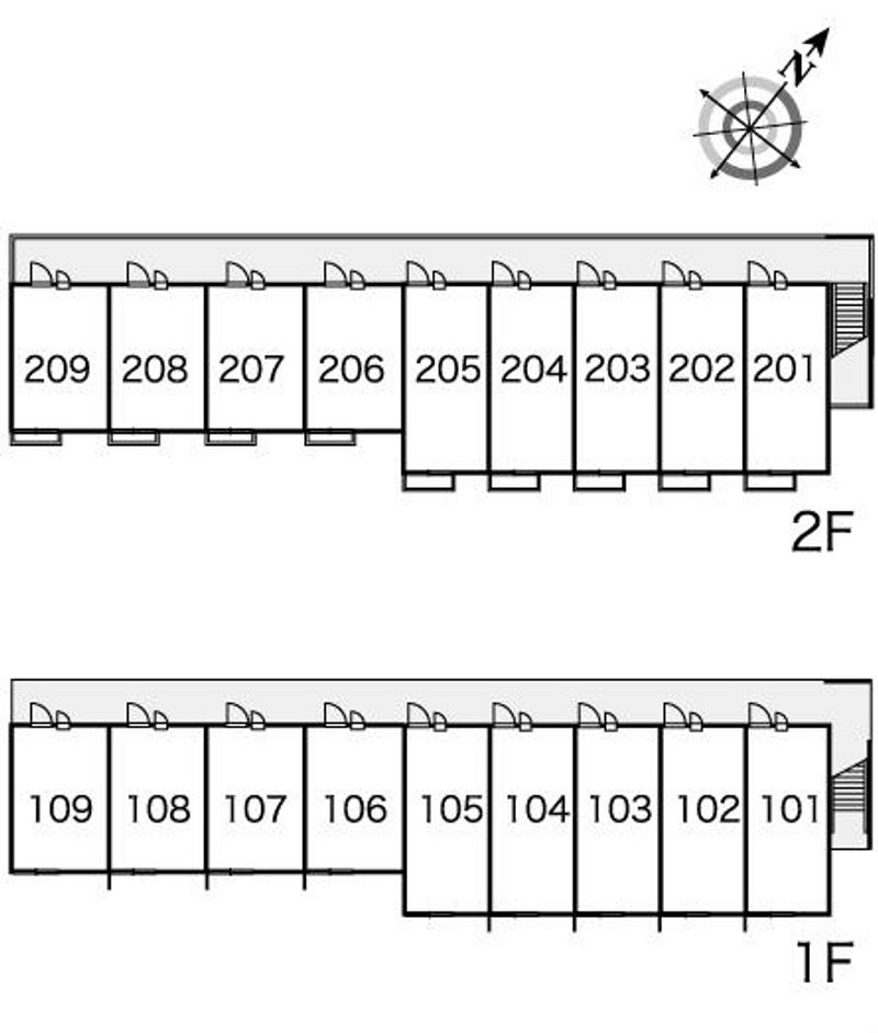 レオパレスぐりとぐら 間取配置図