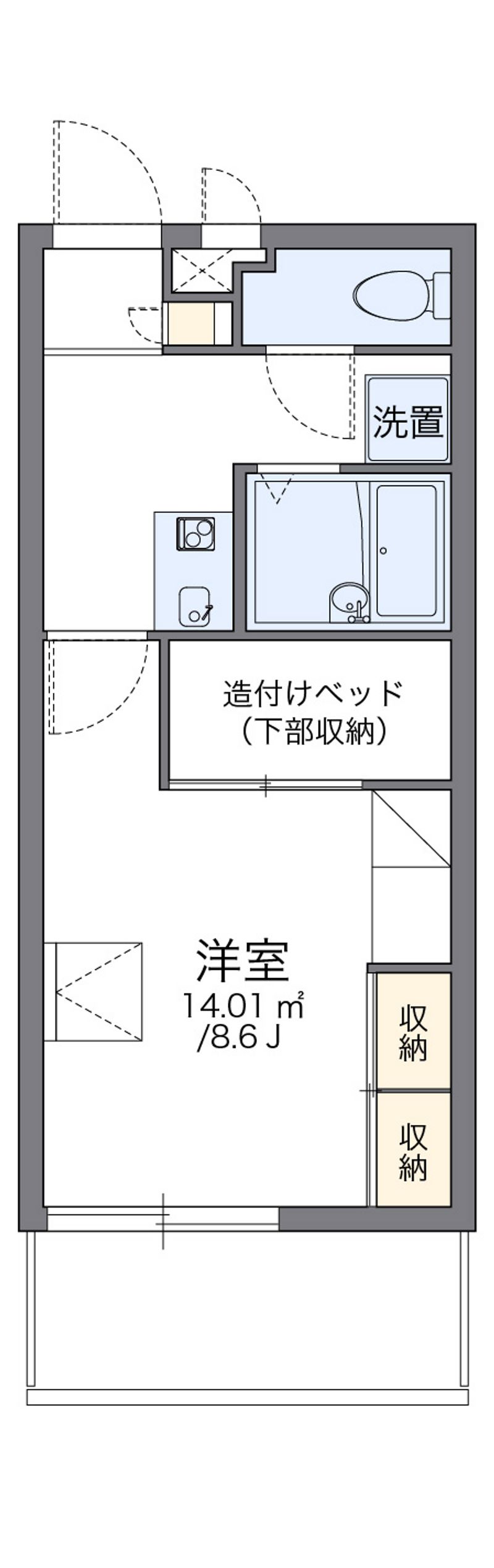 レオパレス新都心マティダ 間取図
