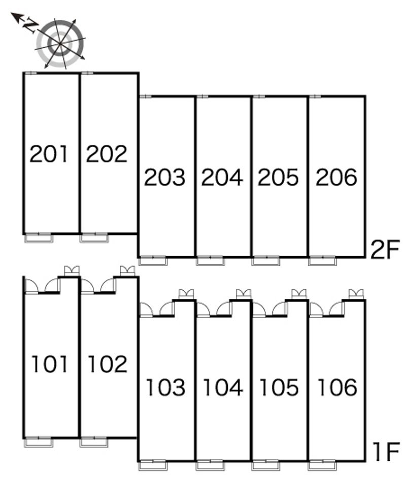 レオパレスラディッシュ 間取配置図