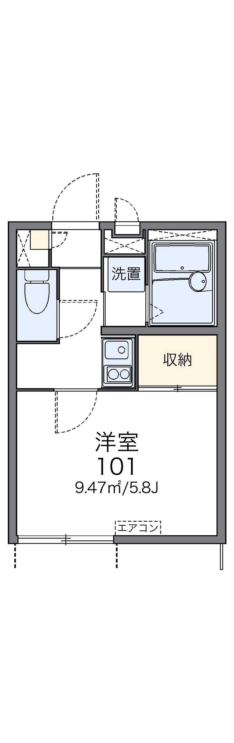 レオパレスカーマ９２９ 間取図