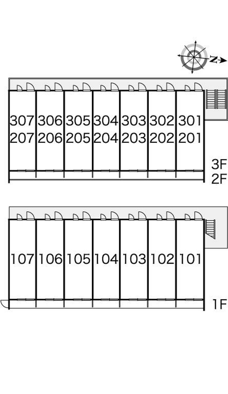 レオパレスハミング　バード 間取配置図