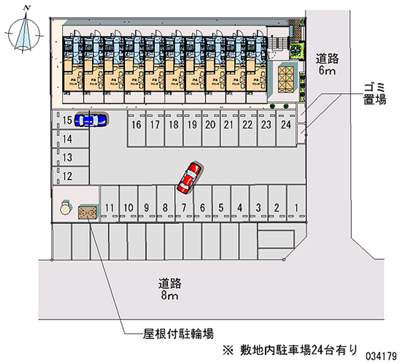 レオパレスりんぶん 月極駐車場