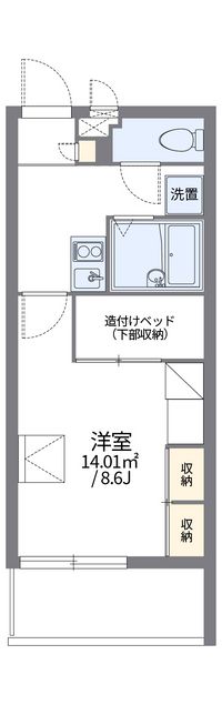 レオパレス美らシティ津波 間取り図