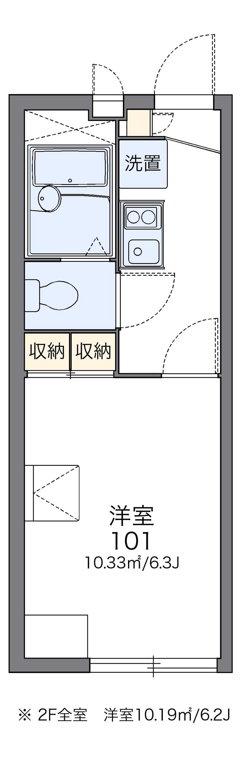 レオパレス天神 間取図
