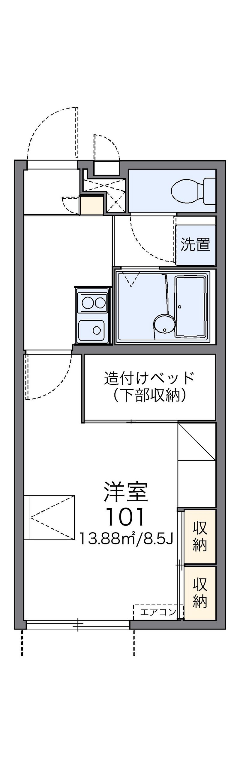 レオパレス浦佐 間取図