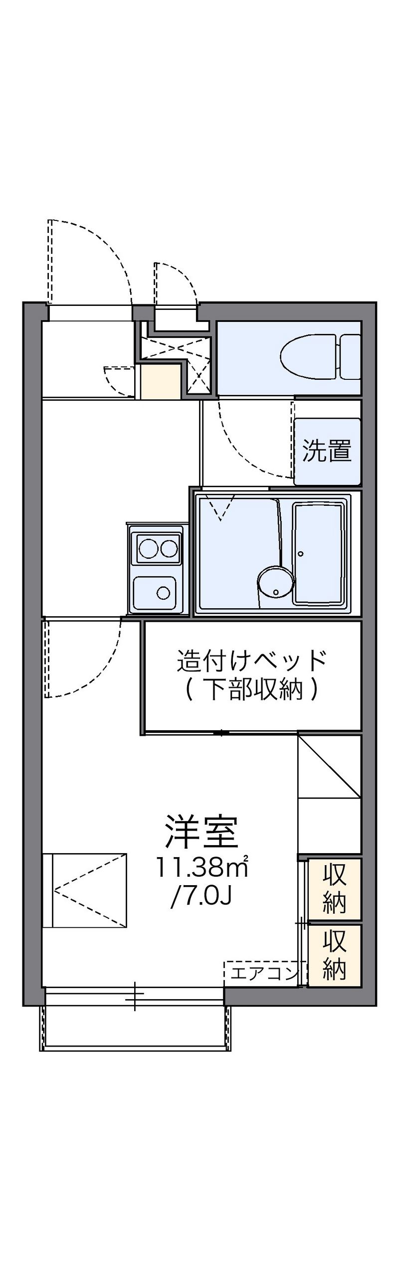 レオパレスルルド 間取図