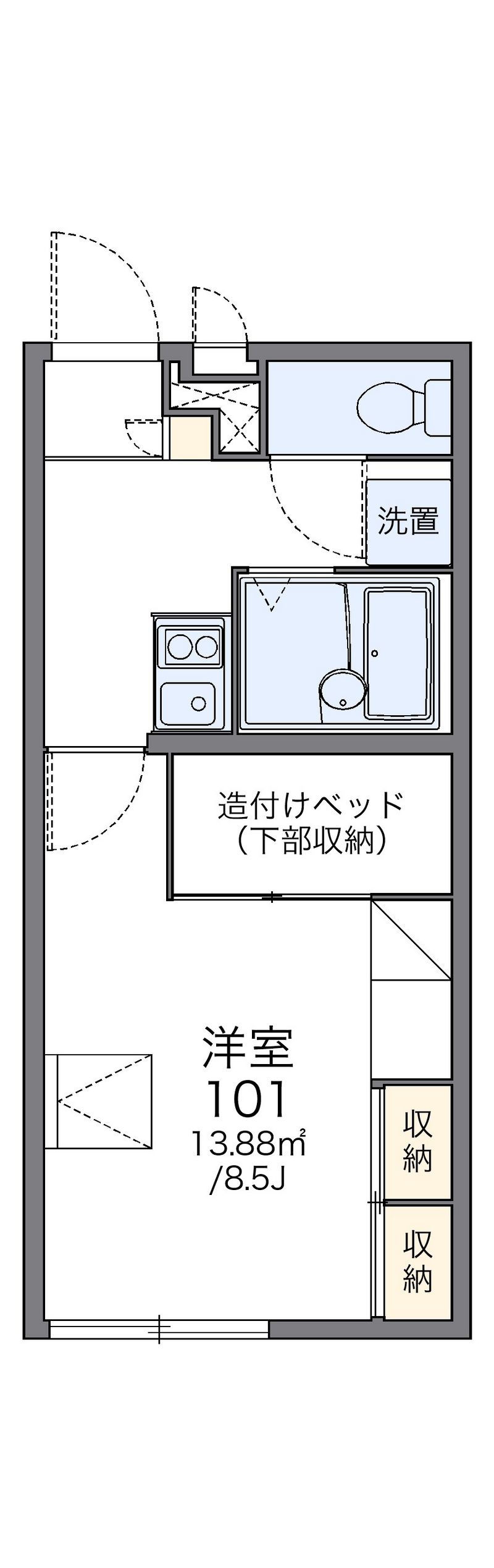 レオパレスラーク 間取図