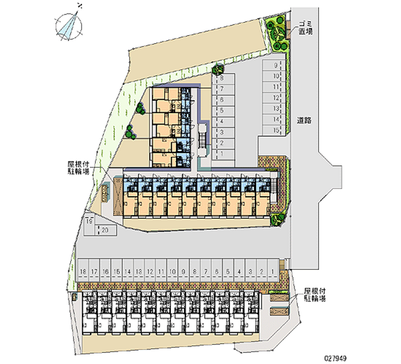 レオパレスチェリ 月極駐車場