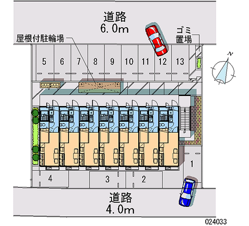 レオパレスグリューン守谷 月極駐車場