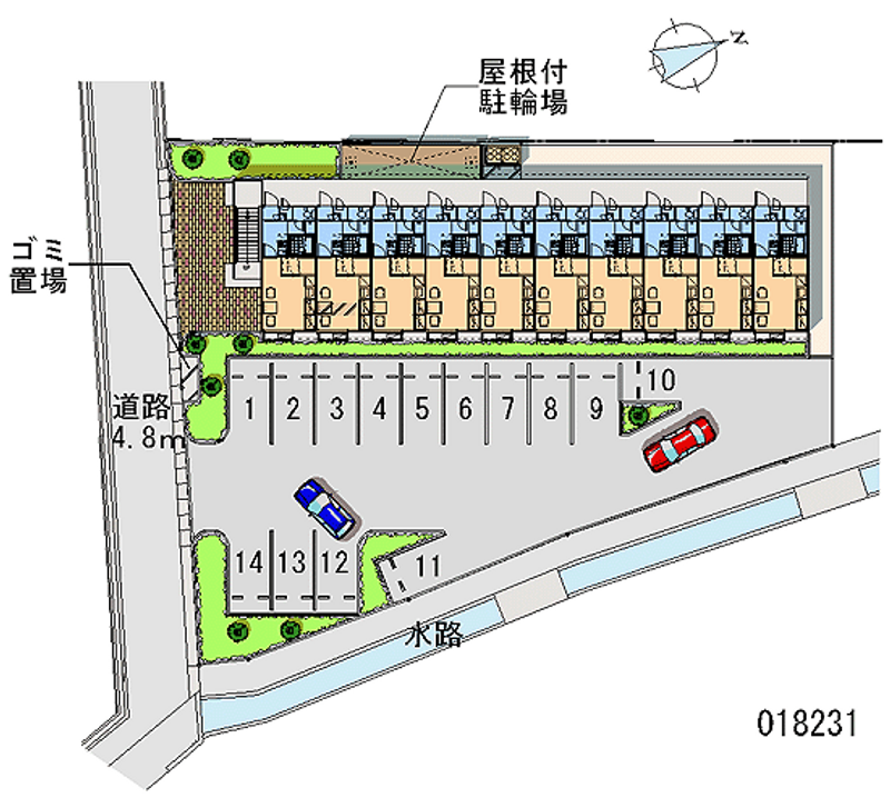 レオパレス陽光 月極駐車場