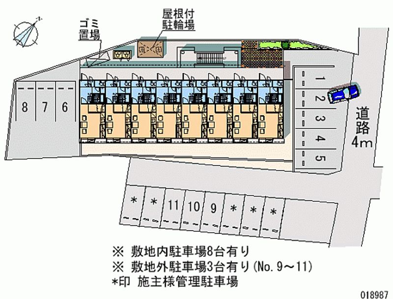 18987 bãi đậu xe hàng tháng