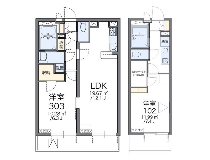 レオパレスエスポワール六郷 間取図