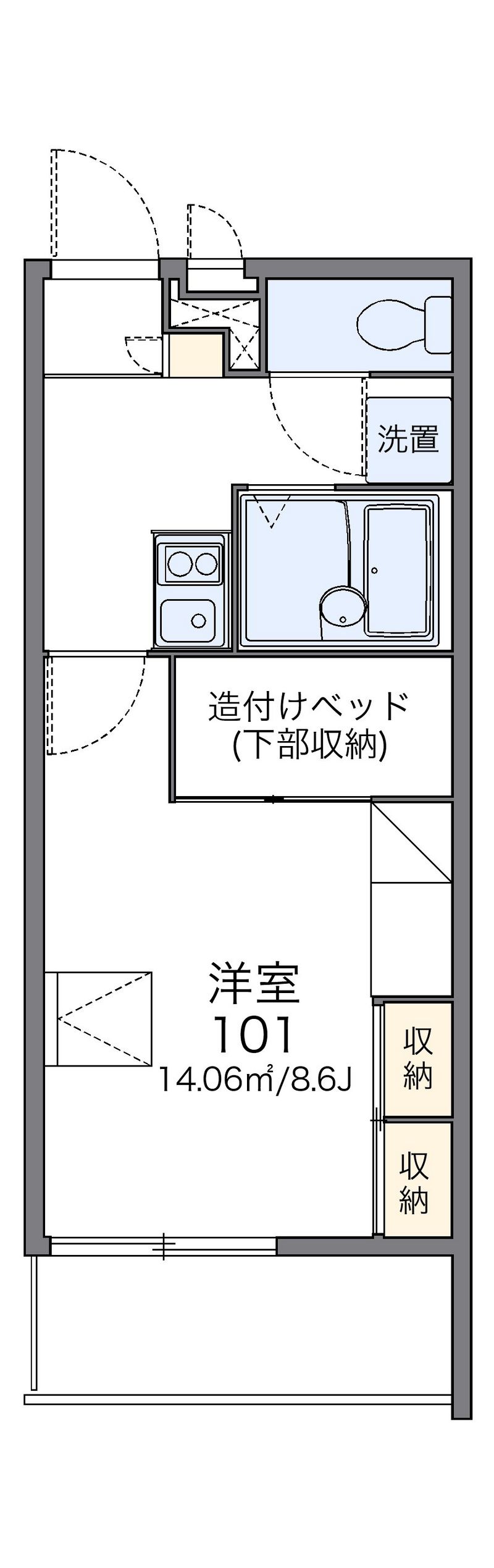 レオパレスよしけんⅢ 間取図