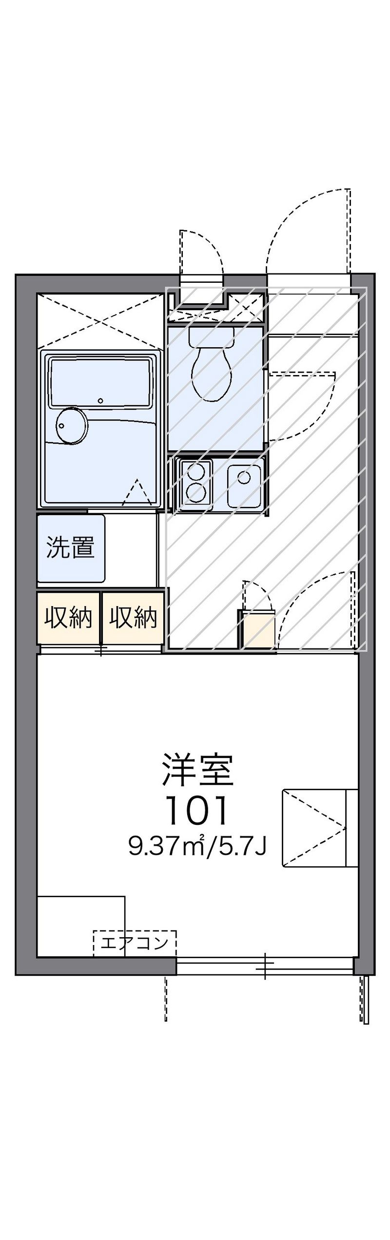 レオパレス大学前 間取図