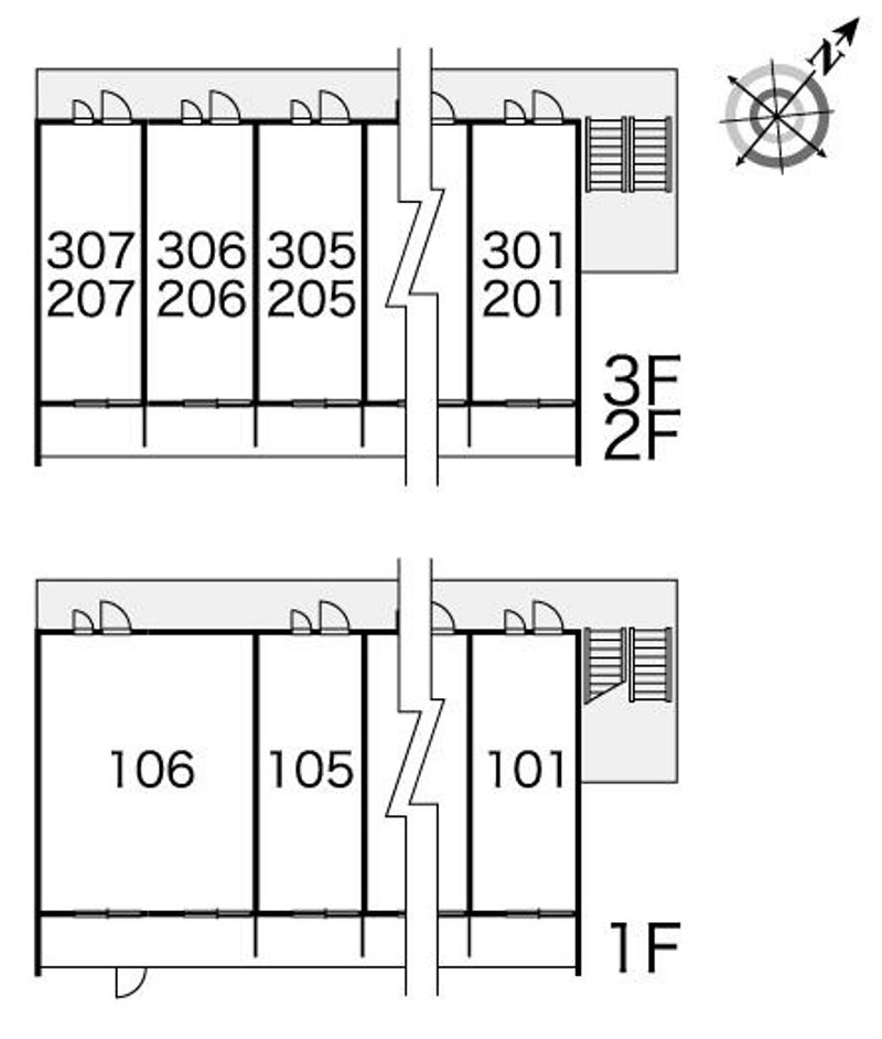 レオパレスＳｅａＳｉｄｅ須磨 間取配置図