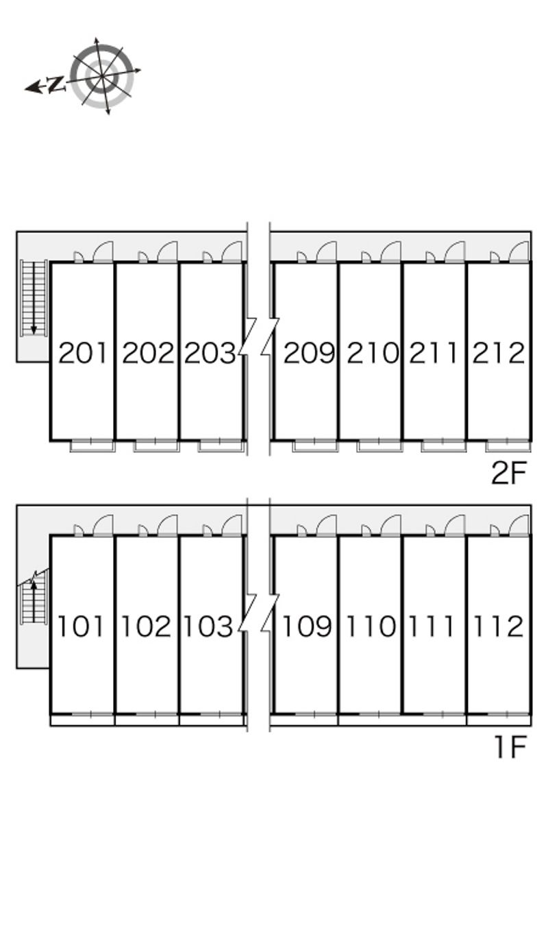 レオパレスアーデルⅠ 間取配置図