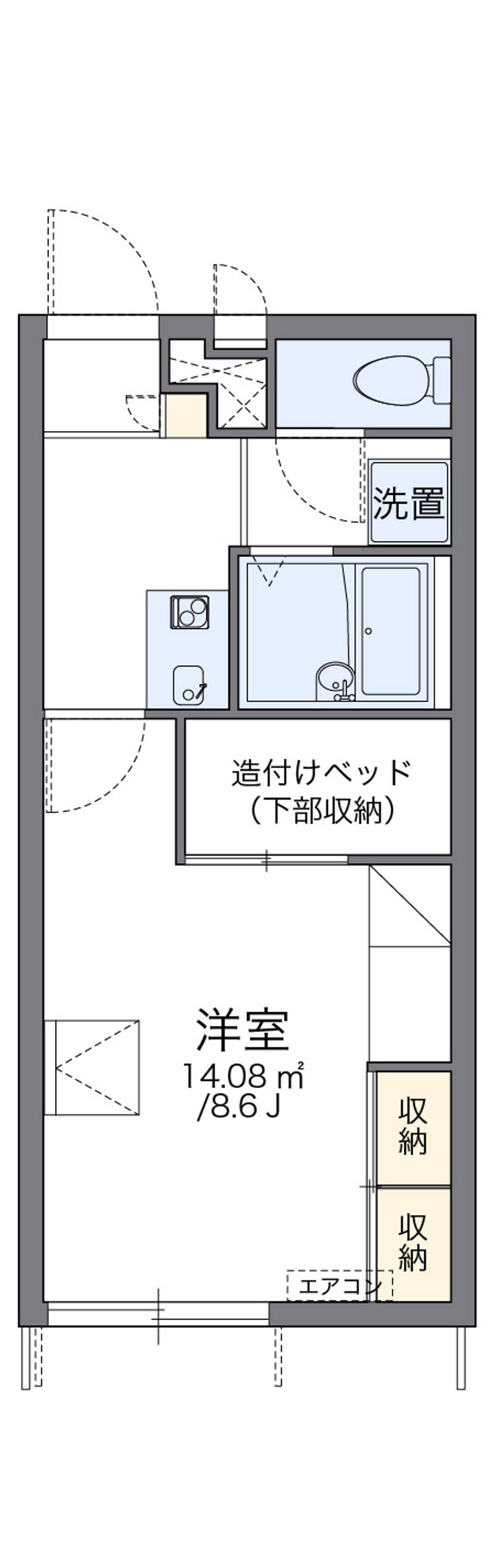 レオパレスプラサイド 間取図