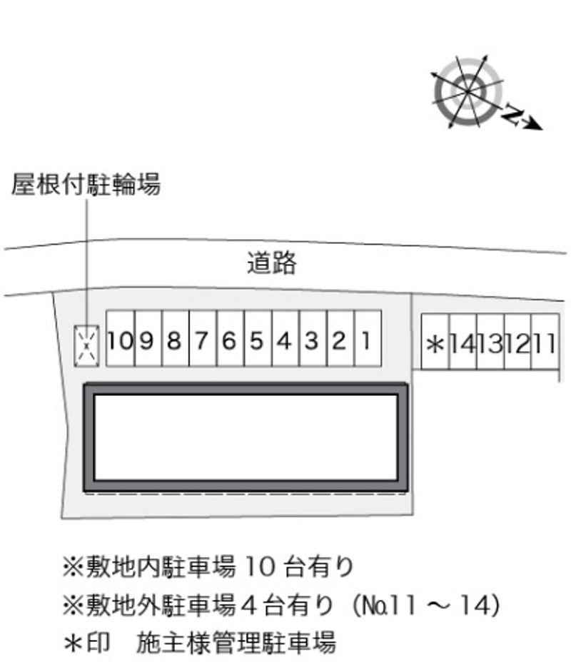 レオパレス浜野南 駐車場