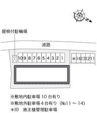 レオパレス浜野南 駐車場