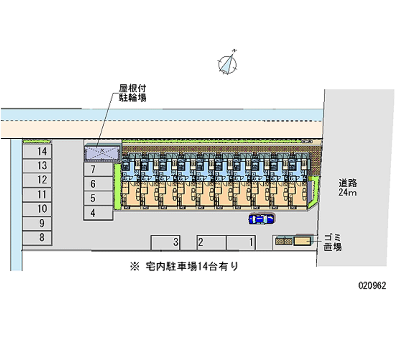 レオパレス飯島Ⅱ 月極駐車場