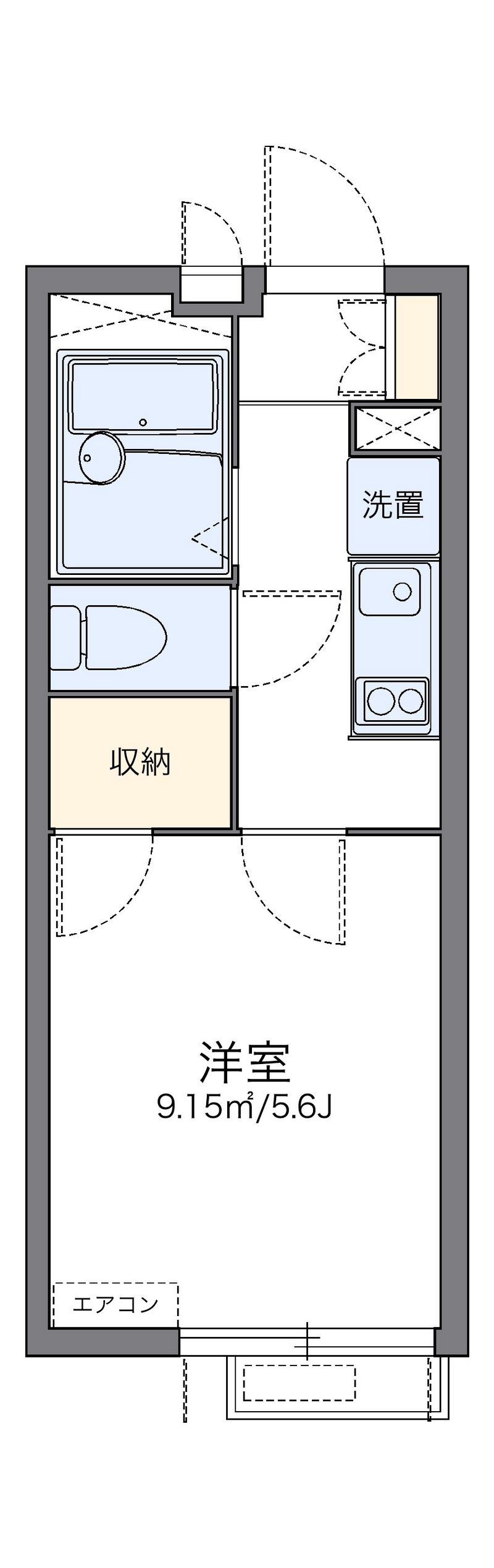レオパレスアスムイ 間取図