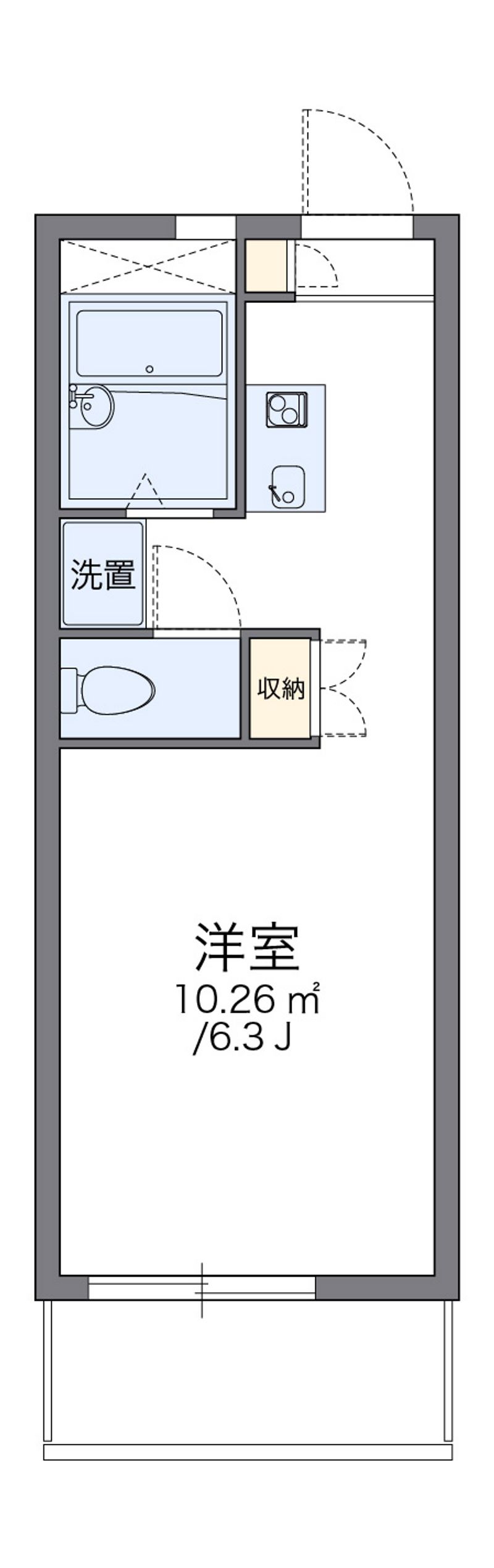レオパレスサニーコートイシガキ 間取図