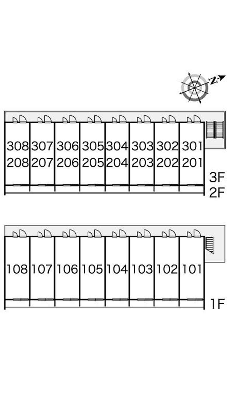 レオパレス東今里Ⅱ 間取配置図
