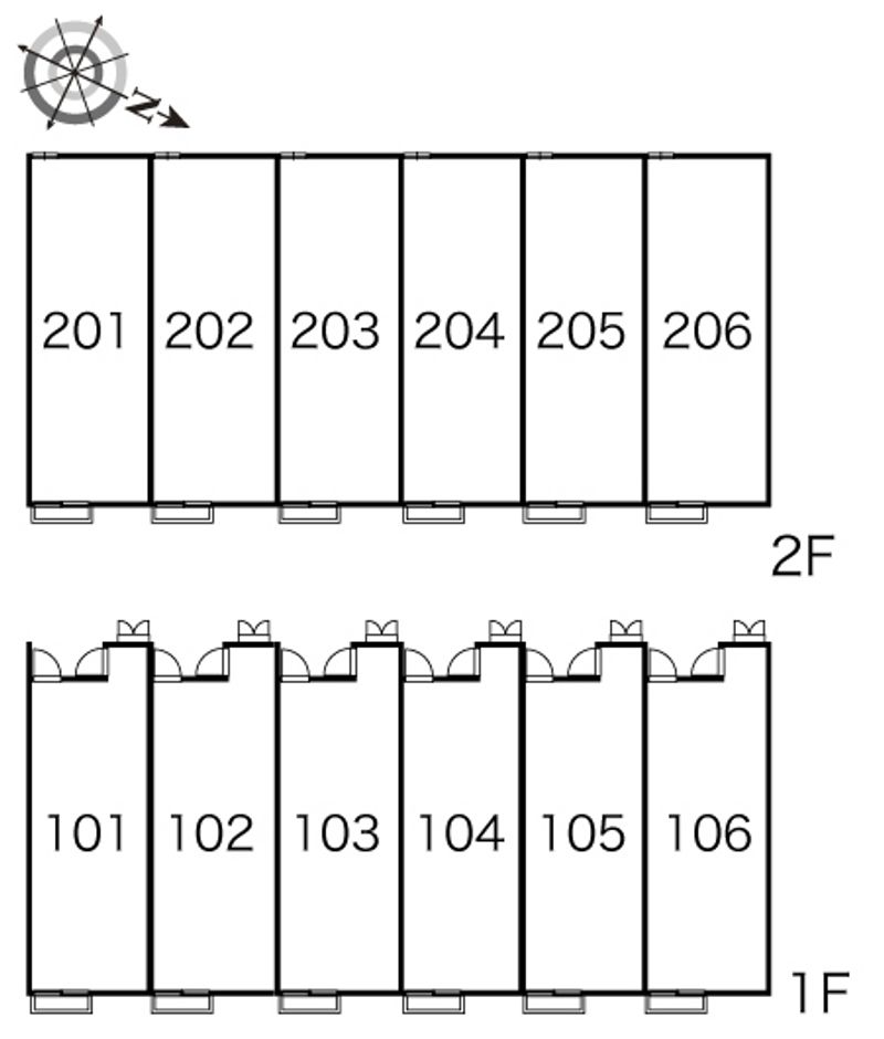レオパレス南大門Ⅱ 間取り配置図