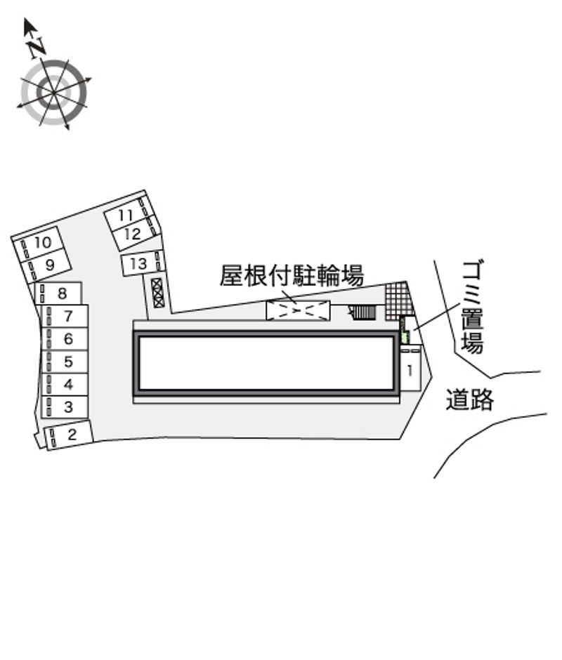 レオパレスカサグランデ 配置図