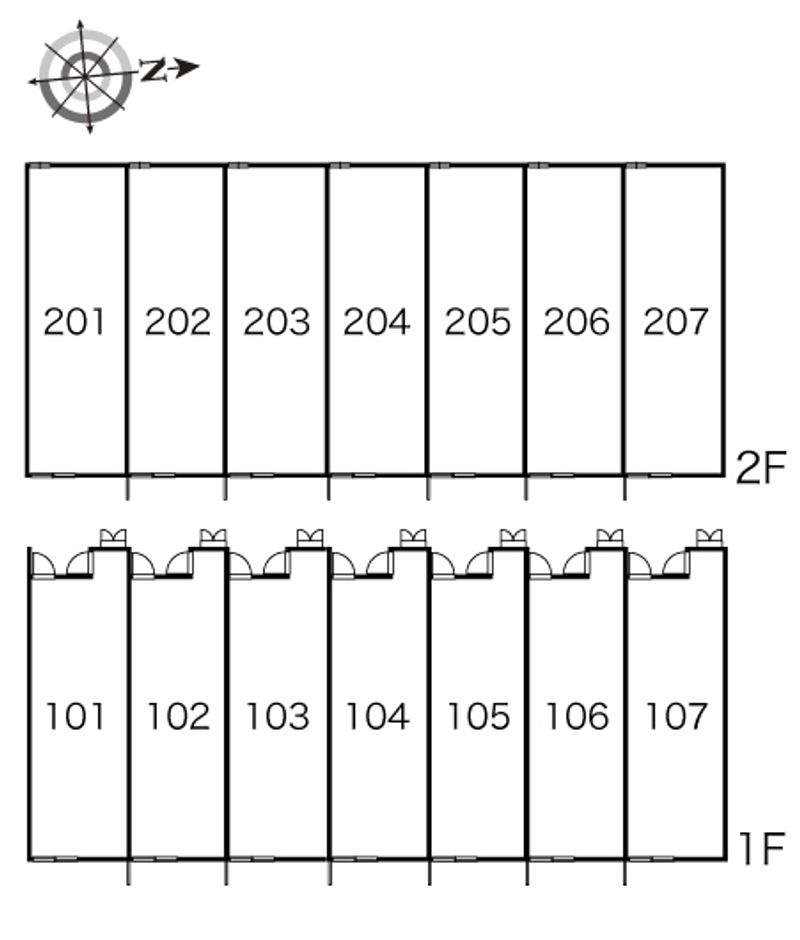 レオパレスグライス 間取配置図