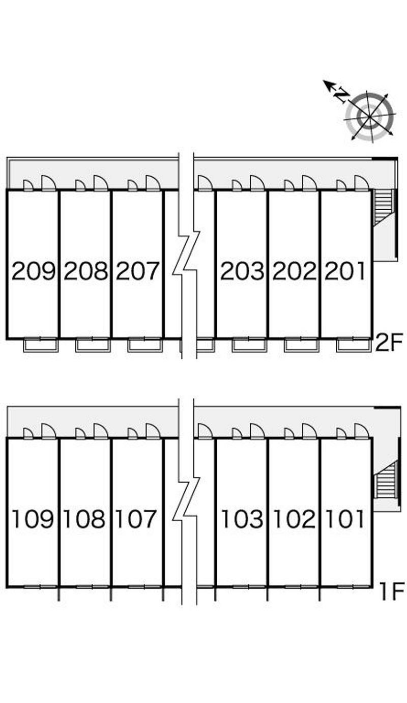 レオパレスラッキーハウス 間取配置図