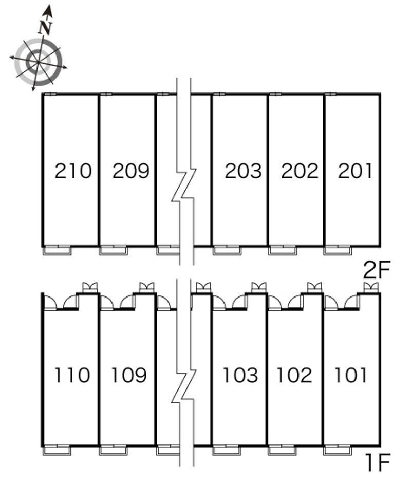 レオパレスコンフォートＢ 間取配置図