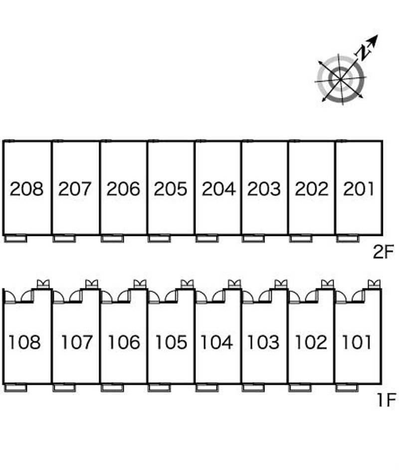 レオパレス大宮 間取配置図