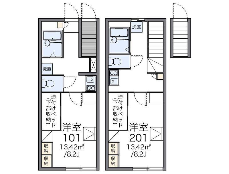 レオパレスアビィロード 間取図